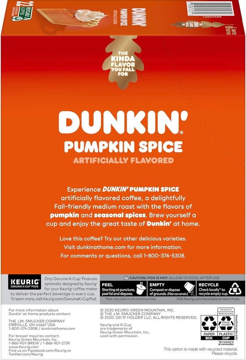 Dunkin' Pumpkin Spice Flavored Coffee K-Cup Pods - Image 4